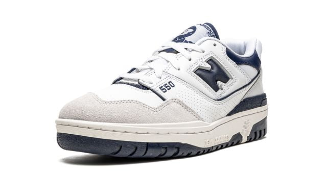 NB 550 White Navy Blue