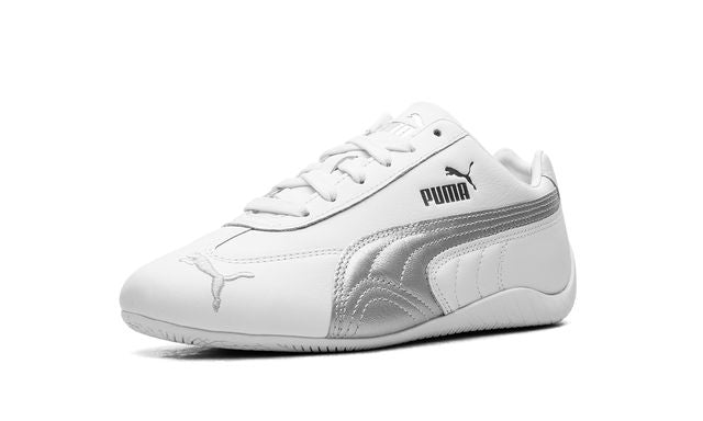 PM Speedcat OG Cuir « Blanc Argent »