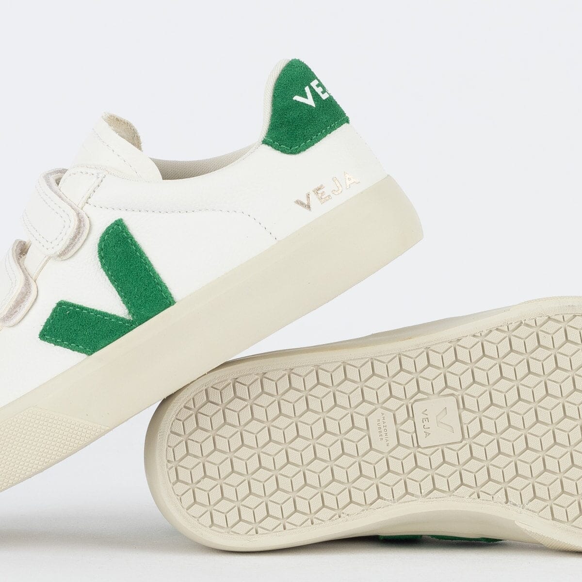V Shoes Logo Chromfreies Leder Extra Weiß
