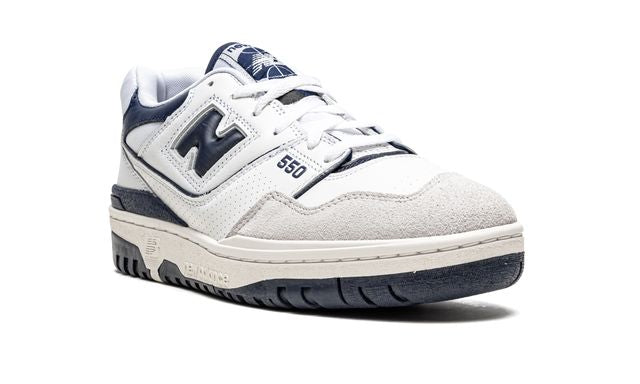NB 550 White Navy Blue