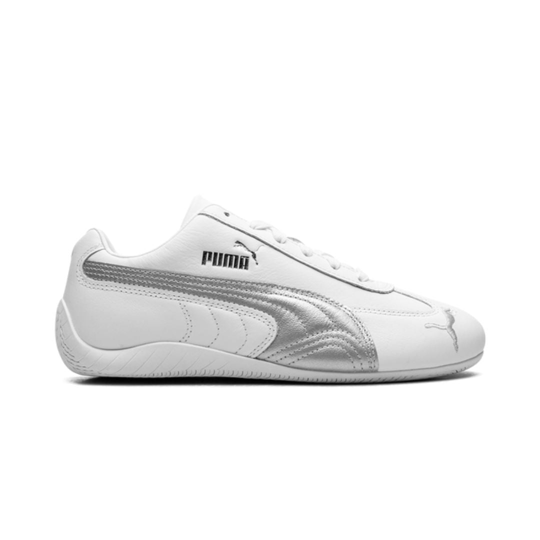 PM Speedcat OG Cuir « Blanc Argent »