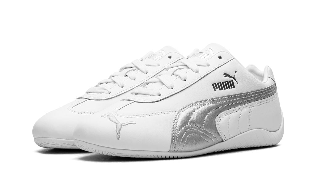 PM Speedcat OG Cuir « Blanc Argent »
