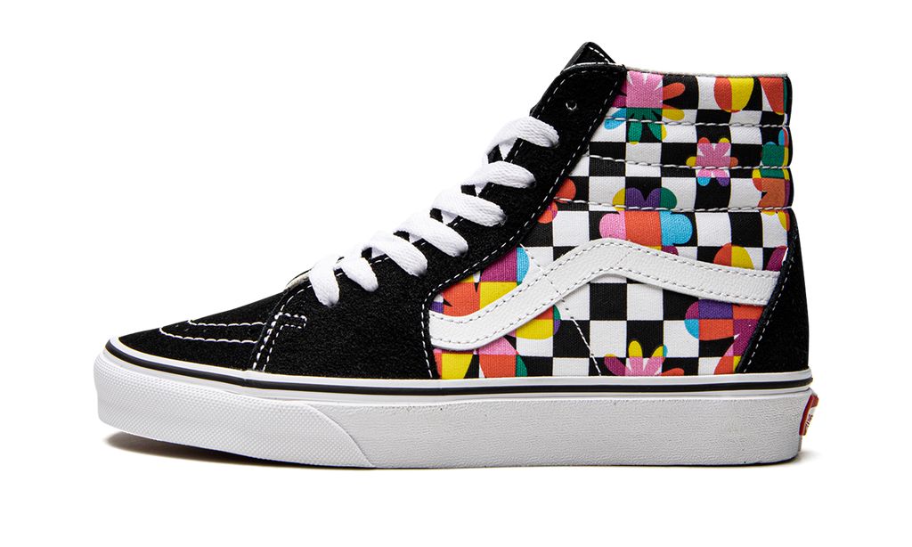 VNS SK8-Hi „Floral Checkerboard“