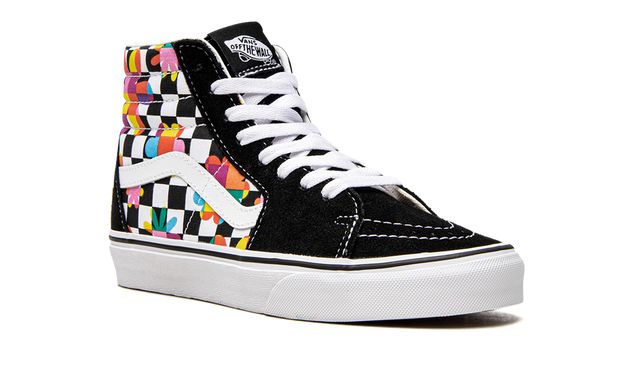 VNS SK8-Hi „Floral Checkerboard“