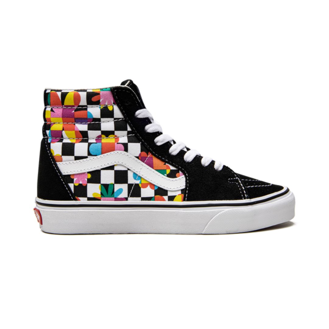 VNS SK8-Hi „Floral Checkerboard“