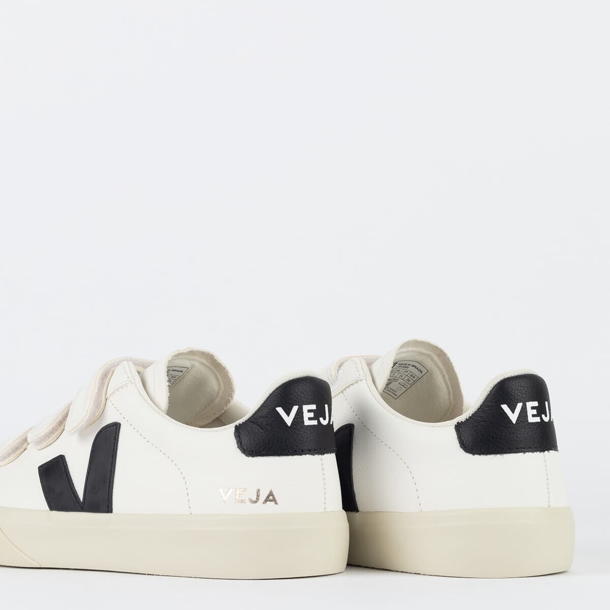 Chaussures V avec logo en cuir sans chrome extra blanc noir